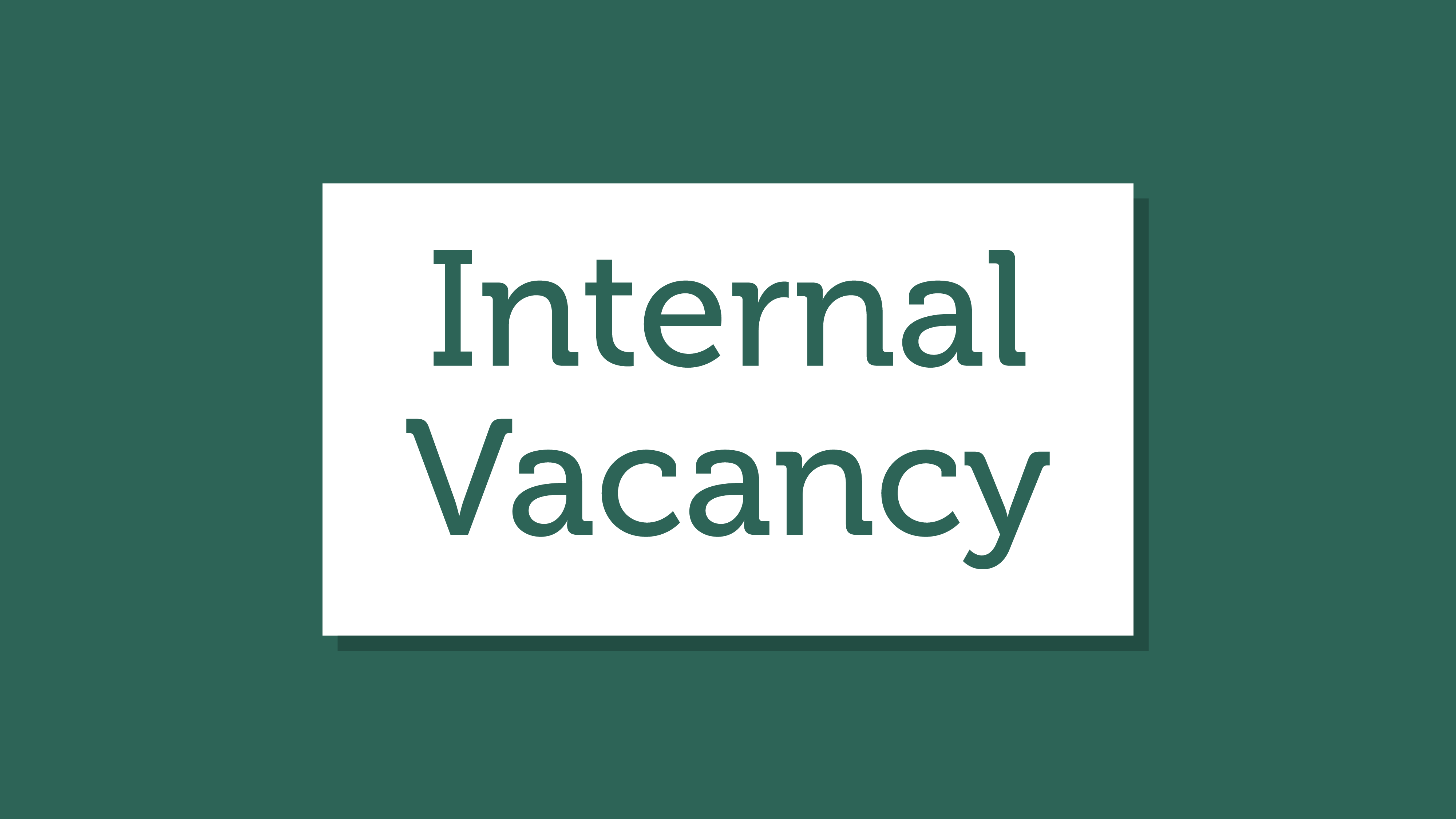 Staff Manager Vacancy Closing Date: Saturday 4 May