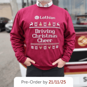 Lothian 'Driving Christmas Cheer' Jumper (Madder)